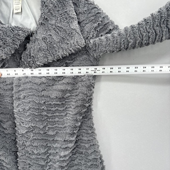 Patagonia Coat Womens Small Gray Jacket Fuzzy Textured Teddy PELAGE High Collar - Picture 11 of 14
